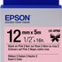 EPSON POKLADNÍ SYSTÉMY Epson zásobník se štítky – saténový pásek, LK-4HKK, černá/růžová, 12 mm (5 m)