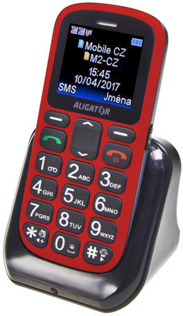 ALIGATOR A321 Senior červeno-čierny + stolná nabíjačka