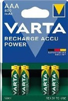 VARTA nabíjateľné batérie 800mAh 4ks AAA