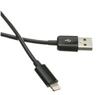 Kabel C-TECH USB 2.0 Lightning (IP5 a vyšší) nabíjecí a synchronizační kabel, 1m, černý