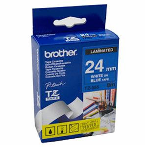 BROTHER TZE-555, modrá/biela, 24mm
