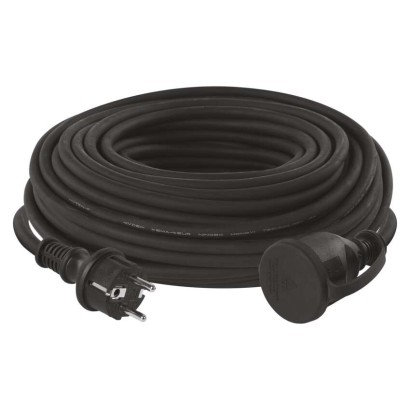 EMOS Vonkajší predlžovací kábel 30 m / 1 zásuvka / čierny / guma-neoprén / 230 V / 1,5 mm2