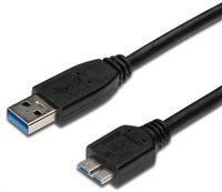 Kábel USB PREMIUMCORD 3.0 A - Micro B 1m, prepojenie (M/M)