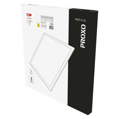 EMOS LED panel PROXO 60×60, štvorcový vstavaný biely, 33W neutrálna b.