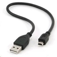 Kábel USB GEMBIRD 2.0 A-Mini B (5pin) 30 cm na externé pevné disky (ADATA, WD, ...)