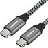 PREMIUMCORD Kabel USB 3.2 Gen 1 USB-C (M/M), bavlněný oplet, 0,5m