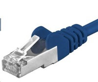 PREMIUMCORD Patch kábel CAT6a S-FTP, RJ45-RJ45, AWG 26/7 3m modrý