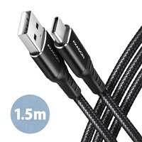 AXAGON BUCM-AM15AB, HQ kábel USB-C/USB-A, 1.5 m, čierny