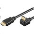 Vysokorýchlostný kábel HDMI+Ethernet PremiumCord, pozlátený zahnutý konektor 270° 2 m