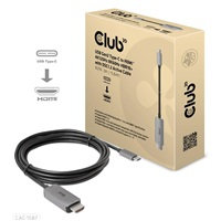 CLUB 3D Club3D kabel USB-C na HDMI, 4K120Hz 8K60Hz HDR10 s DSC1.2, Aktivní kabel, M/M, 3m