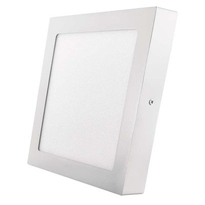 EMOS LED panel 225×225, štvorcový prisadený biely, 18W teplá b.