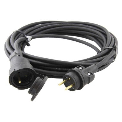 EMOS Vonkajší predlžovací kábel 40 m / 1 zásuvka / čierny / guma / 230 V / 1,5 mm2
