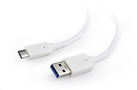 GEMBIRD Kabel CABLEXPERT USB 3.0 A - USB-C M/M, 1m, bílý