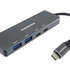 PREMIUMCORD Hub USB-C na 2x USB 3.2 Typ-C +2x USB 3.2, 5G SuperSpeed, Aluminum