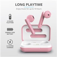 Bluetooth slúchadlá TRUST  Primo Touch Bluetooth Wireless Earphones - pink