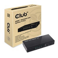 CLUB 3D Club3D Rozdeľovač videa 1:4 HDMI 2.0 4K60Hz UHD, 4 porty
