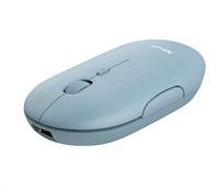 Bluetooth optická myš TRUST PUCK/Cestovná/Optická/1 600 DPI/USB+BT/Modrá
