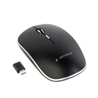 Bluetooth optická myš Myš GEMBIRD MUSW-4BSC-01, bezdrôtová, prijímač USB typu C, čierna