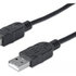 MANHATTAN vysokorýchlostný kábel USB pre zariadenia, samec typu A na samec typu B, 0,5 m, čierny