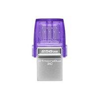 Kingston DataTraveler MicroDuo 3C/256GB/USB 3.2/USB-A + USB-C/Fialová