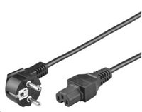 PremiumCord Kábel sieťový 230V k počítaču 2m IEC 320 C15 konektor s drážkou