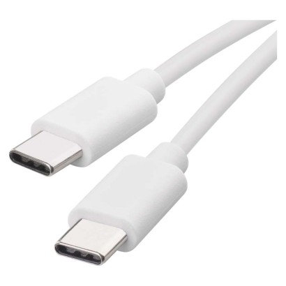 EMOS Nabíjací a dátový kábel USB-C 2.0 / USB-C 2.0, 1 m, biely