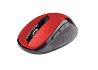 Bluetooth optická myš C-TECH Myš WLM-02/Ergonomická/Optická/Pre pravákov/1 600 DPI/Bezdrôtová USB/Čierna-červená