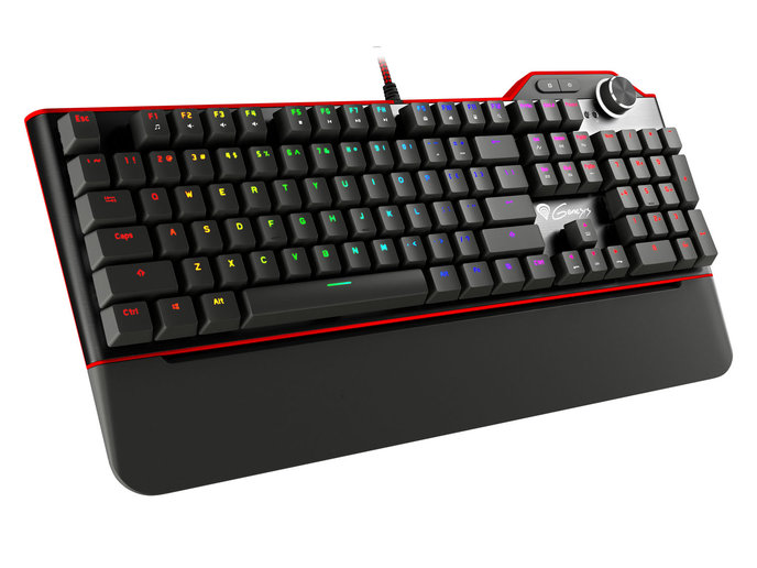 Herná klávesnica Genesis herní mechanická klávesnice RX85/RGB/Kailh Brown/Drátová USB/US layout/Černá-červená
