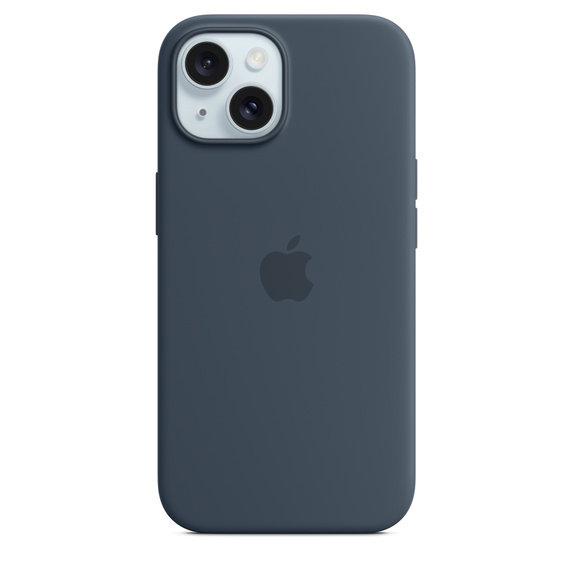 APPLE iPhone 15 Silicone Case with MS - Storm Blue