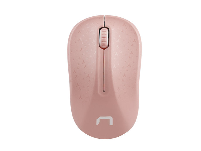 Bluetooth optická myš Natec optická myš TOUCAN/1600 DPI/Cestovná/Optická/1 600 DPI/Bezdrôtová USB/Biela-ružová