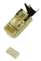 OEM Konektor STP RJ45 (8p8c), Cat6A/Cat7, skládaný, drát (prodej po 10 ks)