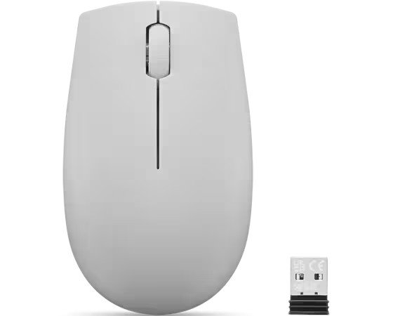 Bluetooth optická myš Lenovo 300/Cestová/Optická/1 000 DPI/Bezdrôtová USB/Artic Grey