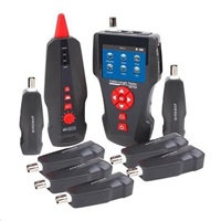 XTENDLAN LAN Cable Tester TLCD88 s LCD, koax, Cat3/Cat5E/Cat6, UTP/STP, USB, PoE, ping, sonda, 8x protismyčka