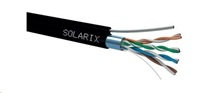 Instalační kabel Solarix CAT5E FTP PE Fca samonosný 305m/cívka SXKD-5E-FTP-PE-SAM