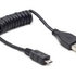 GEMBIRD Kabel USB A Male/Micro B Male, 0.6m,kroucený,černý