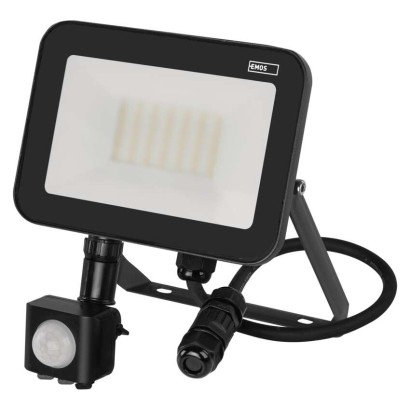 EMOS LIGHTING LED reflektor INOVO s pohybovým čidlom, 30W neutrálna biela
