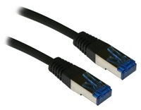 XtendLan patch kábel Cat6A, SFTP, LS0H - 0,25m, čierny (predaj po 10 ks)