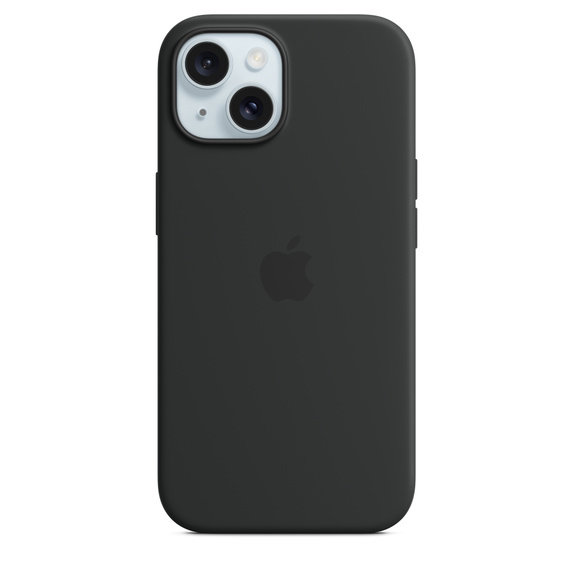 APPLE iPhone 15 Silicone Case with MS - Black