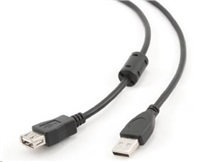 GEMBIRD Kabel USB A-A 4,5m 2.0 prodl. HQ s ferrit. jádrem