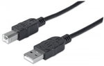 MANHATTAN USB kábel 2.0 Kábel A-B 1,8 m, čierny