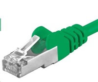 PREMIUMCORD Patch kábel CAT6a S-FTP, RJ45-RJ45, AWG 26/7 0,5m zelený
