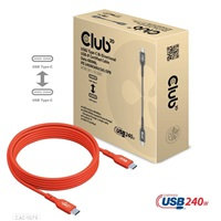 CLUB 3D Club3D kabel USB-C, Oboustranný USB-IF Certifikovaný data kabel, Data 480Mb,PD 240W(48V/5A) EPR M/M 2m