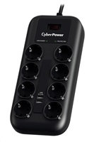CYBER POWER SYSTEMS CyberPower Surge Buster™ 8 zásuviek, 2xUSB, 1.8m, nemecký, nový