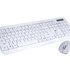 C-TECH klávesnica a myš WLKMC-01, USB, biela, bezdrôtová, CZ+SK