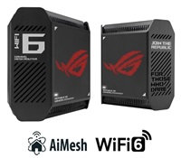 ASUS GT6 2-pack black Wireless AX10000 ROG Rapture Wifi 6 Tri-band Gaming Mesh System