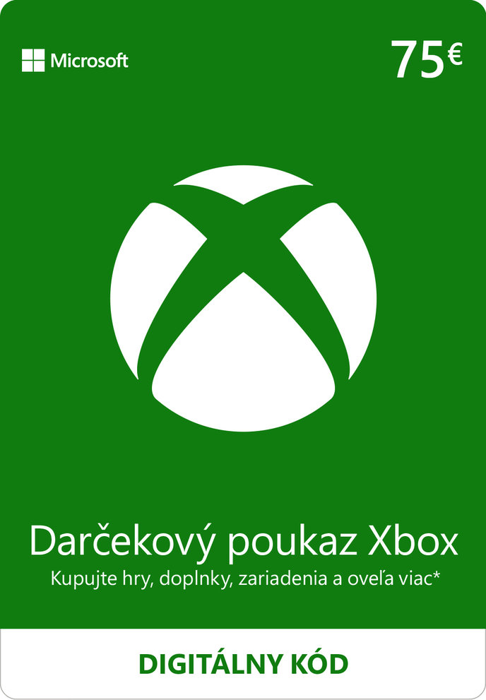MICROSOFT ESD XBOX - Dárková karta Xbox 75 EUR