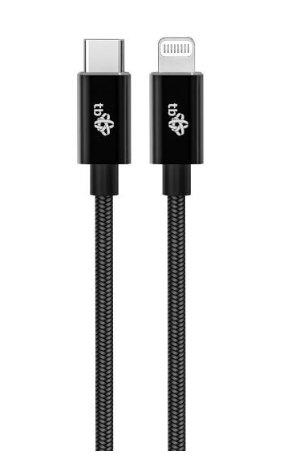 TB TOUCH TB kabel USB-C - Lightning oplétaný 1m, černý