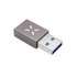 Adaptér FIXED USB-C na USB-A, sivý