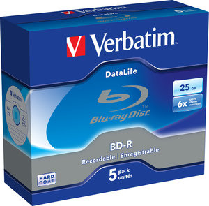 VERBATIM BD-R SL (6x, 25GB), NON-ID, 5ks/pack