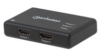 MANHATTAN Splitter HDMI 2 porty, 4K@30Hz, čierny